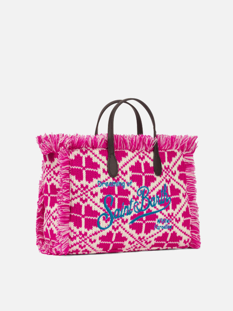 Borsa Colette in lana con motivo fair isle