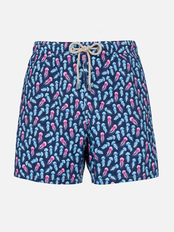 Man Comfort Light Badeshorts mit Quallen-Print