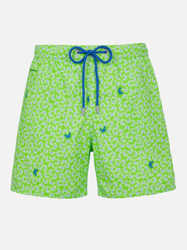 Man Comfort Light Badeshorts mit Krabben-Print