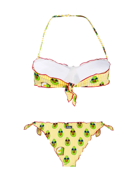 Avocado print swim briefs