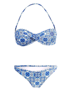 Bandeau bikini optical print