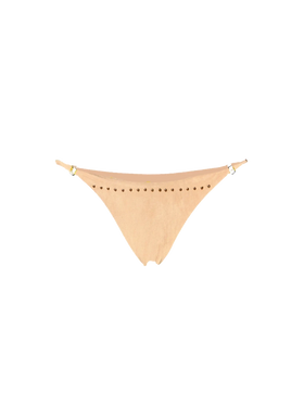 Woman suede cheeky swim briefs