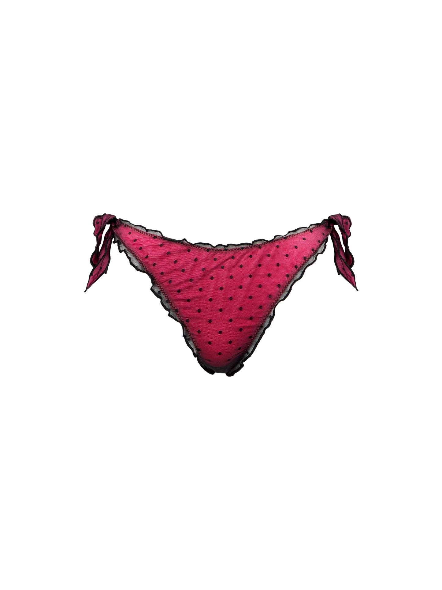 Woman fluo pink ruffled cheeky swim briefs - MC2 Saint Barth