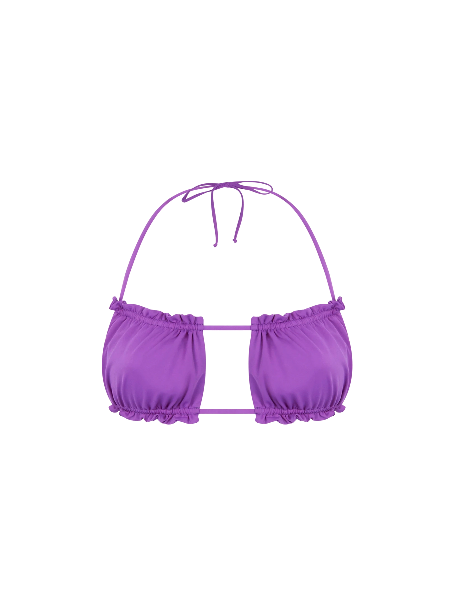 Lilafarbener Bandeau-Top-Badeanzug für Damen