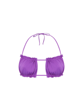 Lilafarbener Bandeau-Top-Badeanzug für Damen