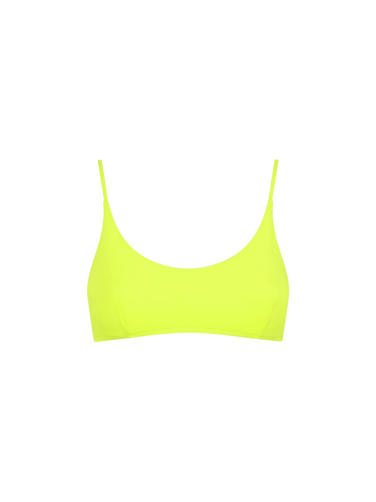 Costume a bralette da donna giallo fluo