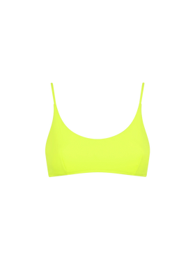 Costume a bralette da donna giallo fluo