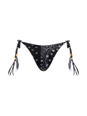 Woman swim briefs with bandanna print