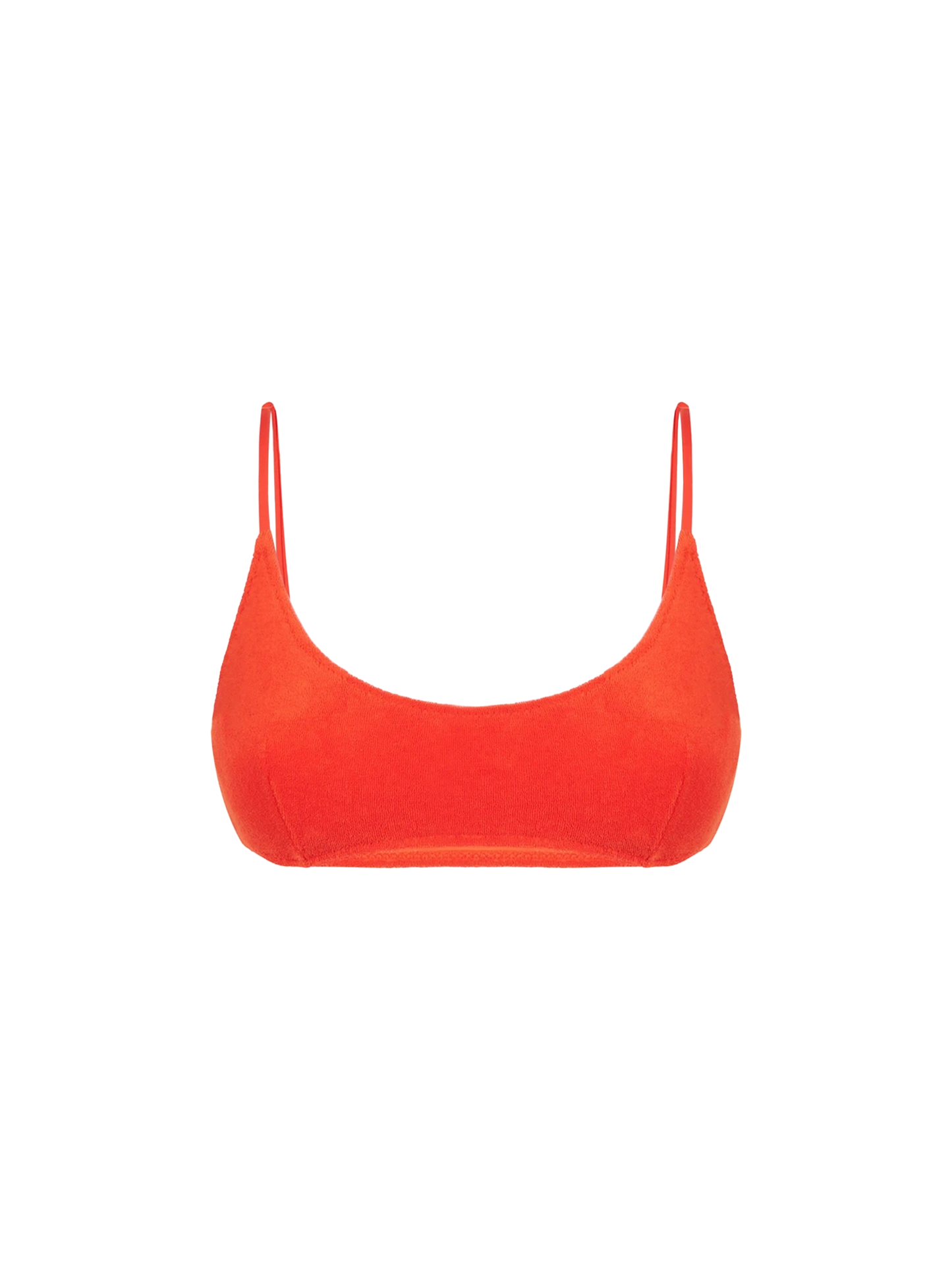 Costume da donna a bralette in spugna arancione