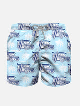 Jeep print boy light fabric swim shorts