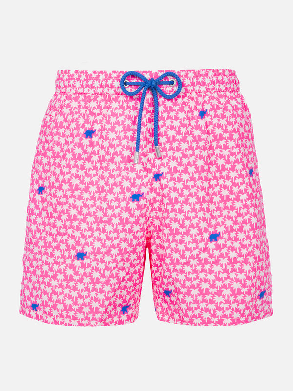 Herren-Badeshorts aus leichtem Stoff Lighting Micro Fantasy mit Palmen-Print