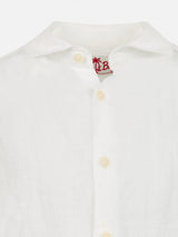 Camicia Agnes in lino bianco da bambino