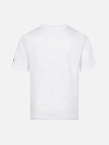 Kinder-T-Shirt Alex aus cremefarbenem Leinenjersey