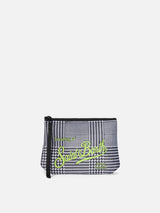 Aline wooly pochette with pied de poule print