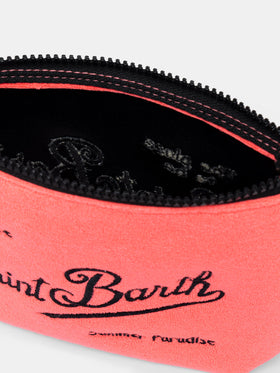 Pochette Aline in spugna rosa fluo