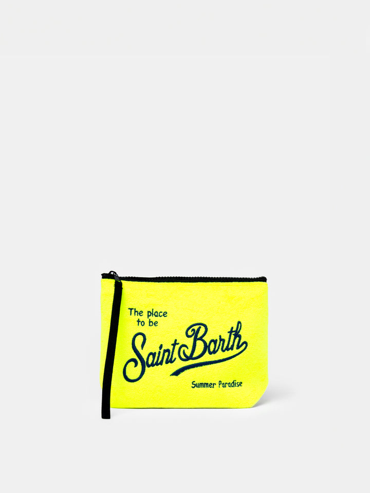 Fluo yellow terry pochette Aline
