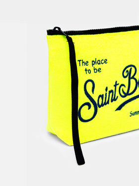Fluo yellow terry pochette Aline