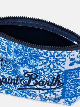 Scuba-Pochette Aline mit Majolika-Print