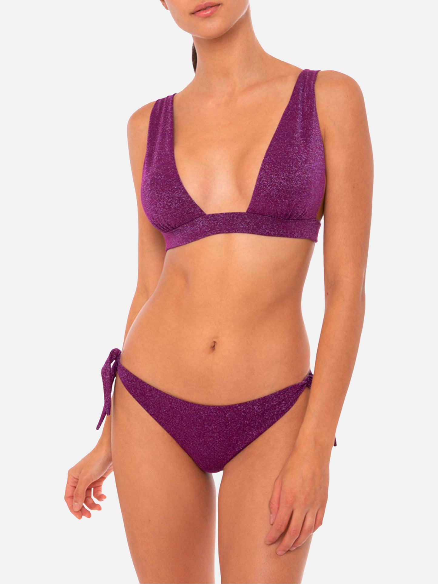 Ikini triangolo lurex viola