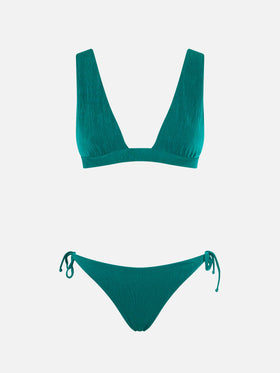 Emerald green triangle bikini