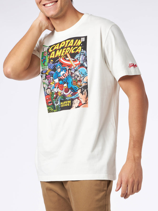 Man heavy cotton t-shirt with Captain America print | MARVEL SPECIAL EDITION