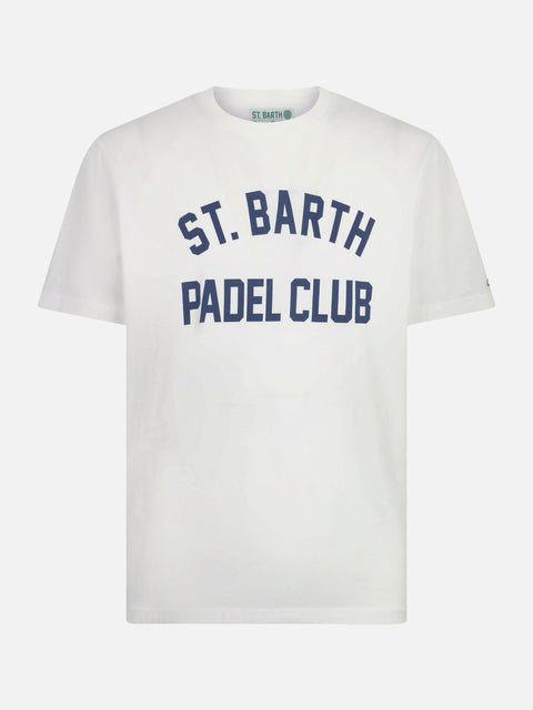 Man heavy cotton t-shirt with St. Barth Padel club - MC2 Saint Barth