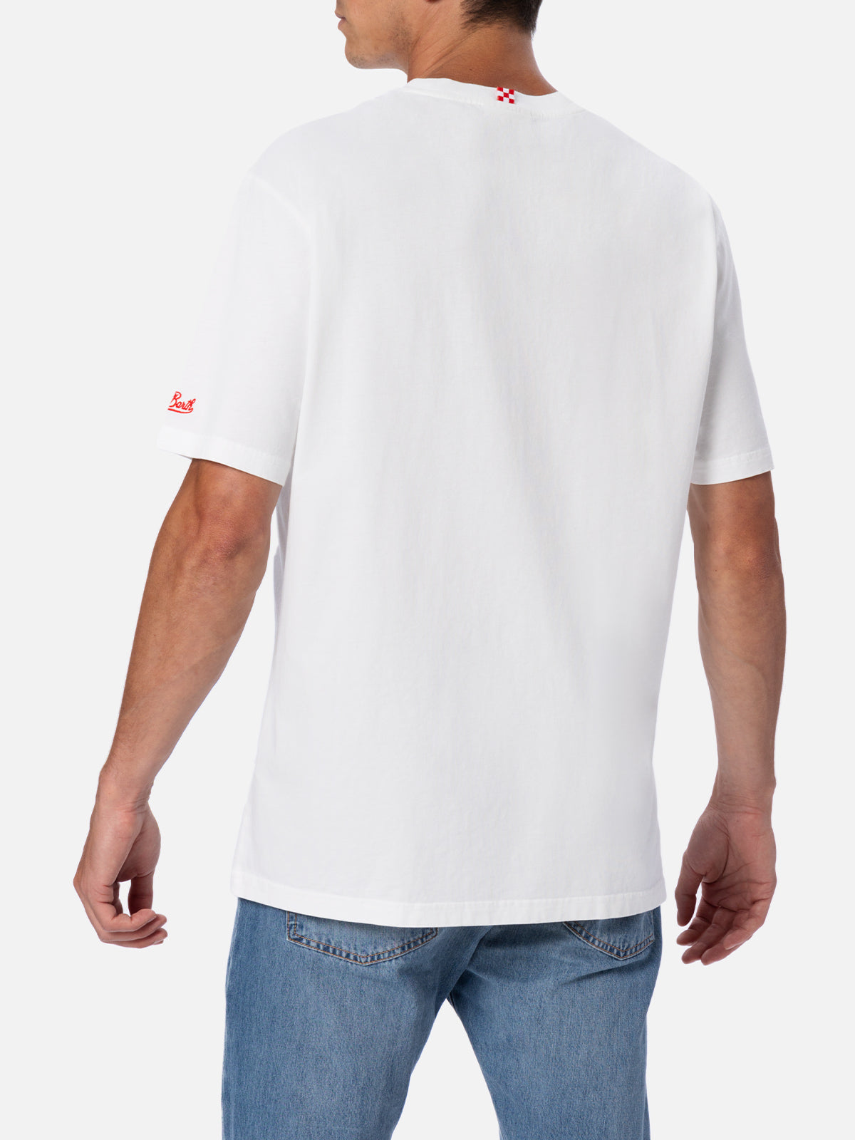 Cotton t-shirt Austin with embroidery and watch print – MC2