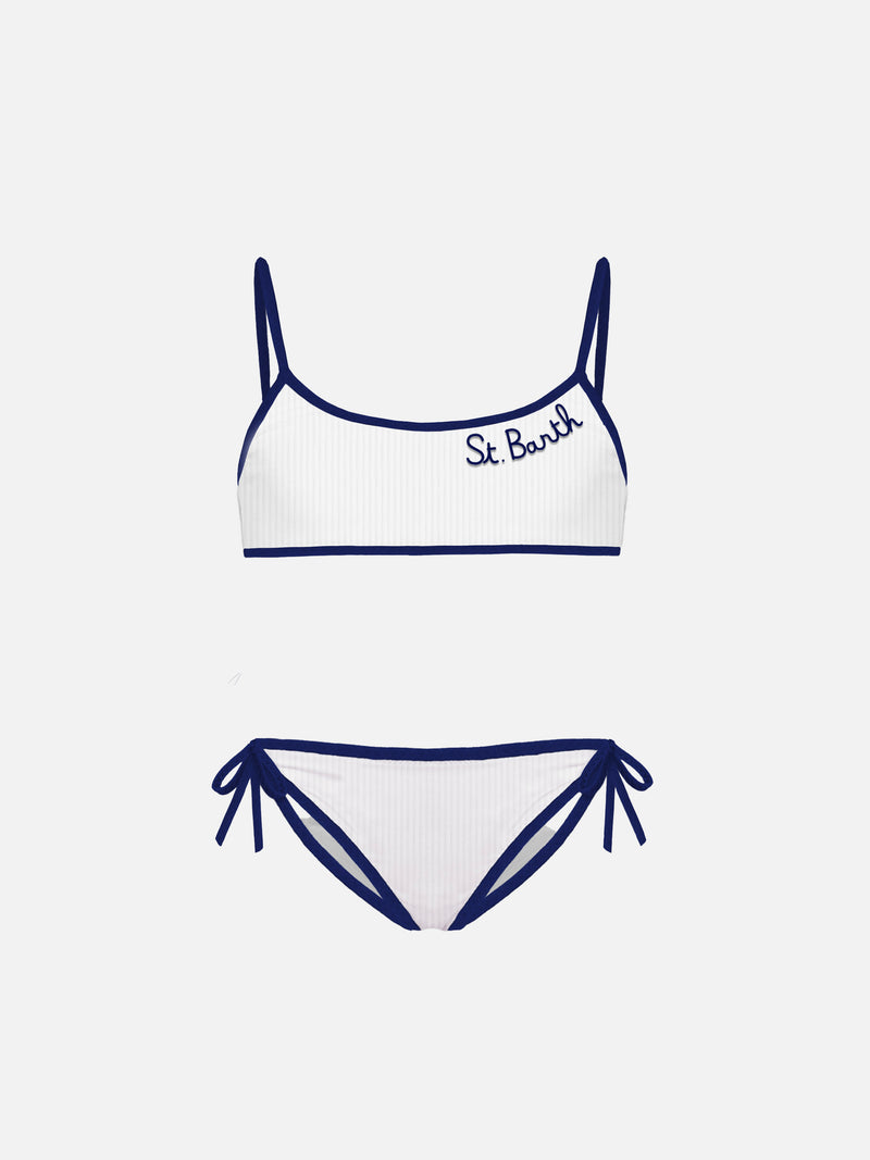 Weißer Bralette-Bikini für Mädchen