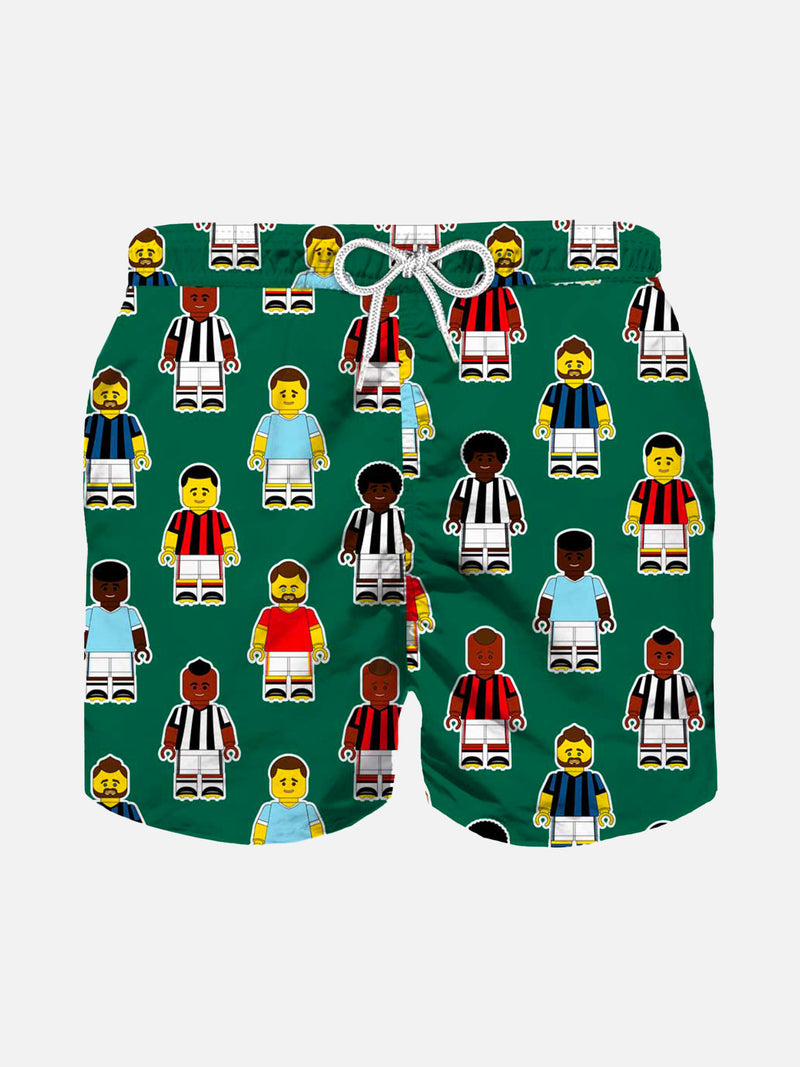 Boy swim shorts with football players print