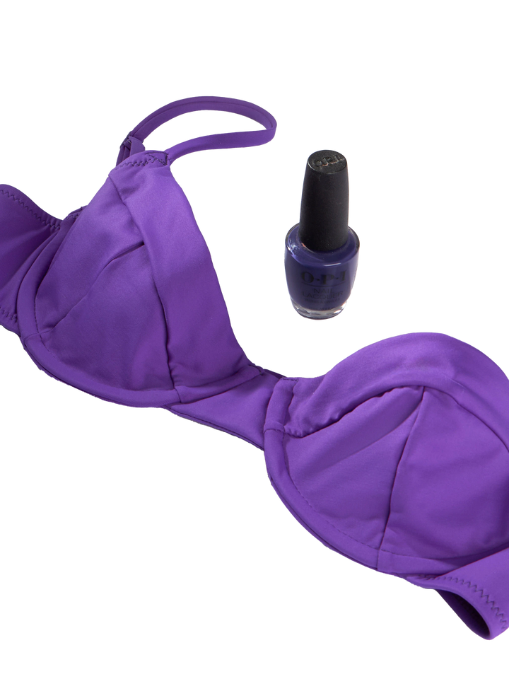 Violetter Bralette-Badeanzug für Damen mit Bügeln