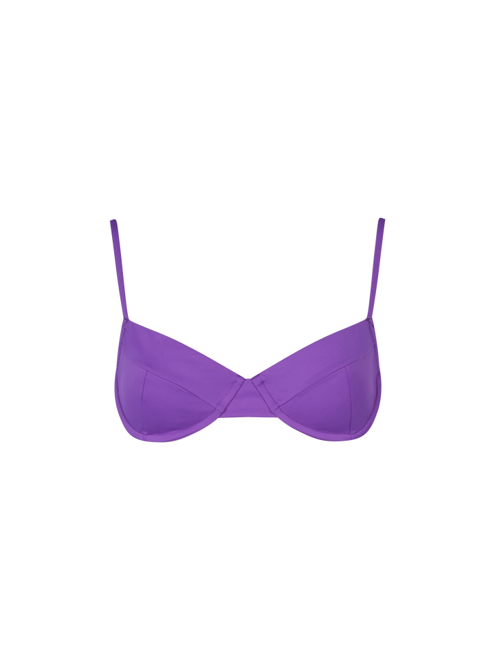 Violetter Bralette-Badeanzug für Damen mit Bügeln