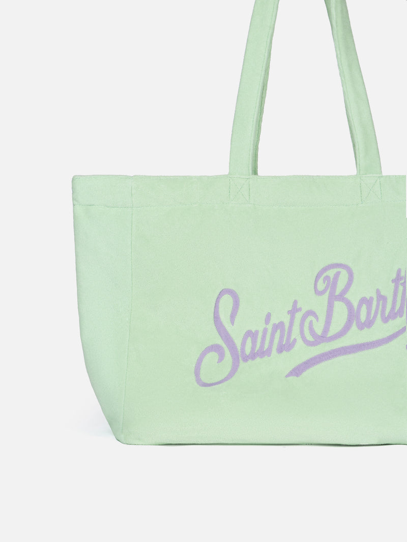 Borsa Beach Tote Double in spugna e cotone