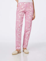 Denim da donna stampa paisley rosa Belleville