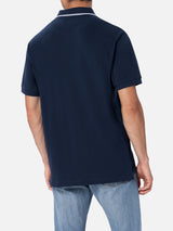 Man blue cotton piquet polo shirt Beverly Hills