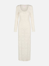 Woman cotton knit midi dress