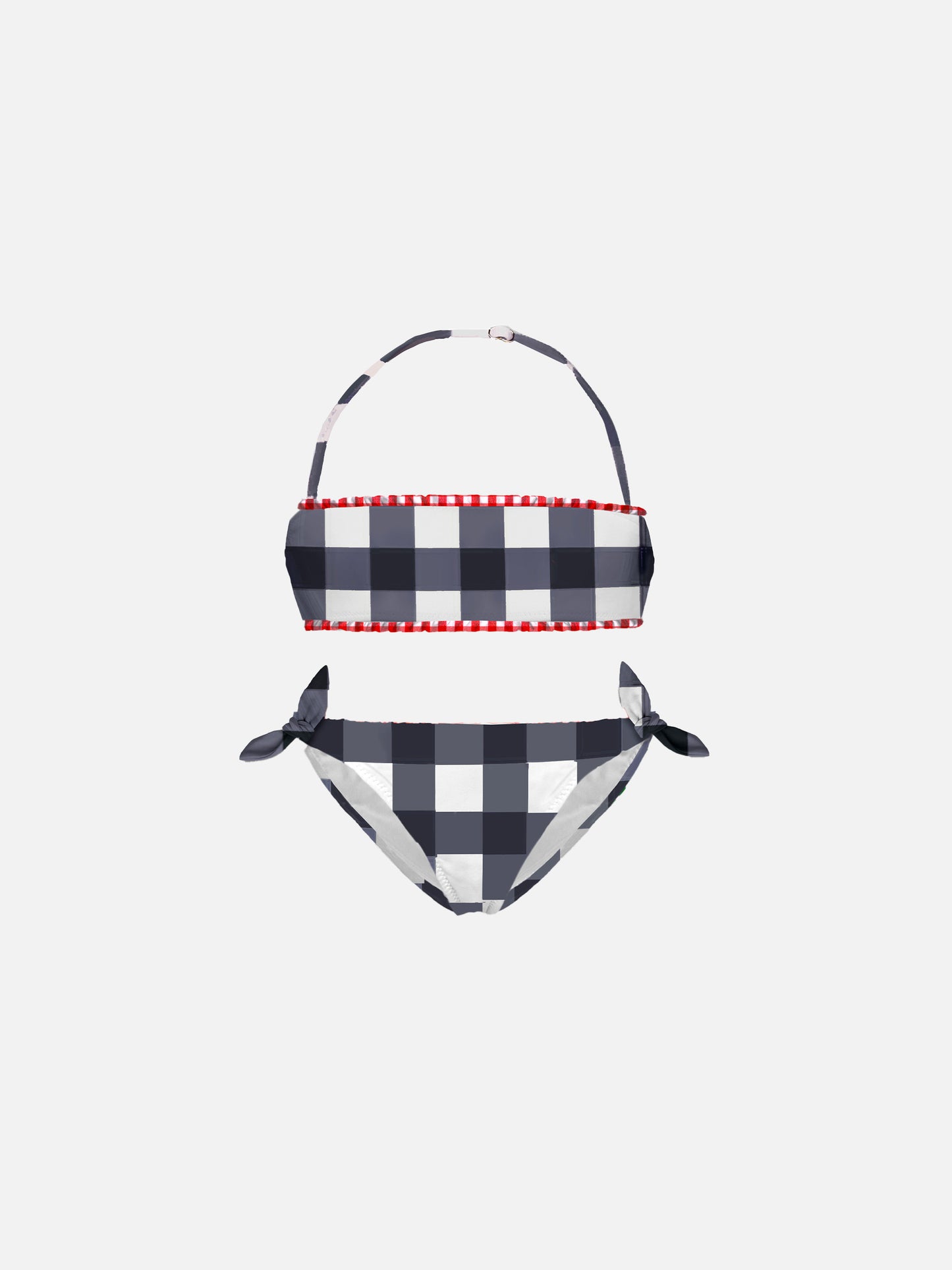 Girl gingham print bralette bikini - MC2 Saint Barth