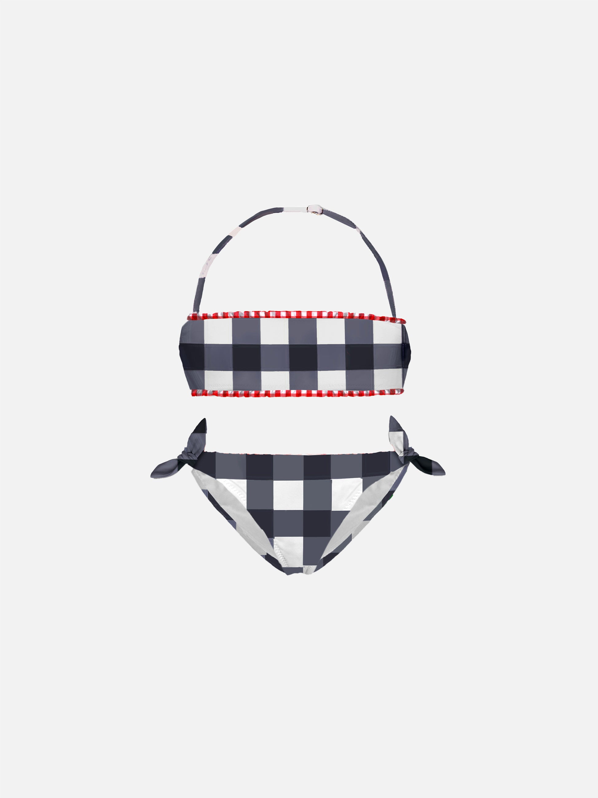 Girl gingham print bralette bikini - MC2 Saint Barth