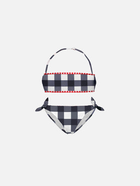 Girl gingham print bralette bikini - MC2 Saint Barth