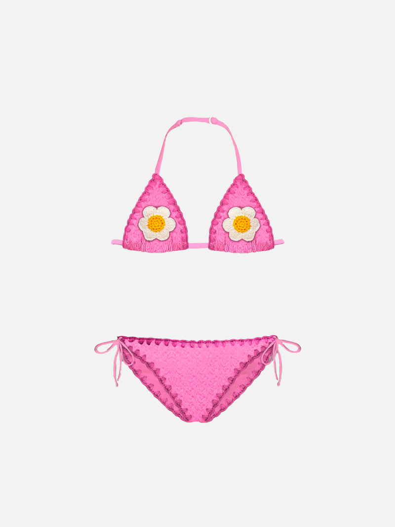 Bikini da bambina con ricamo