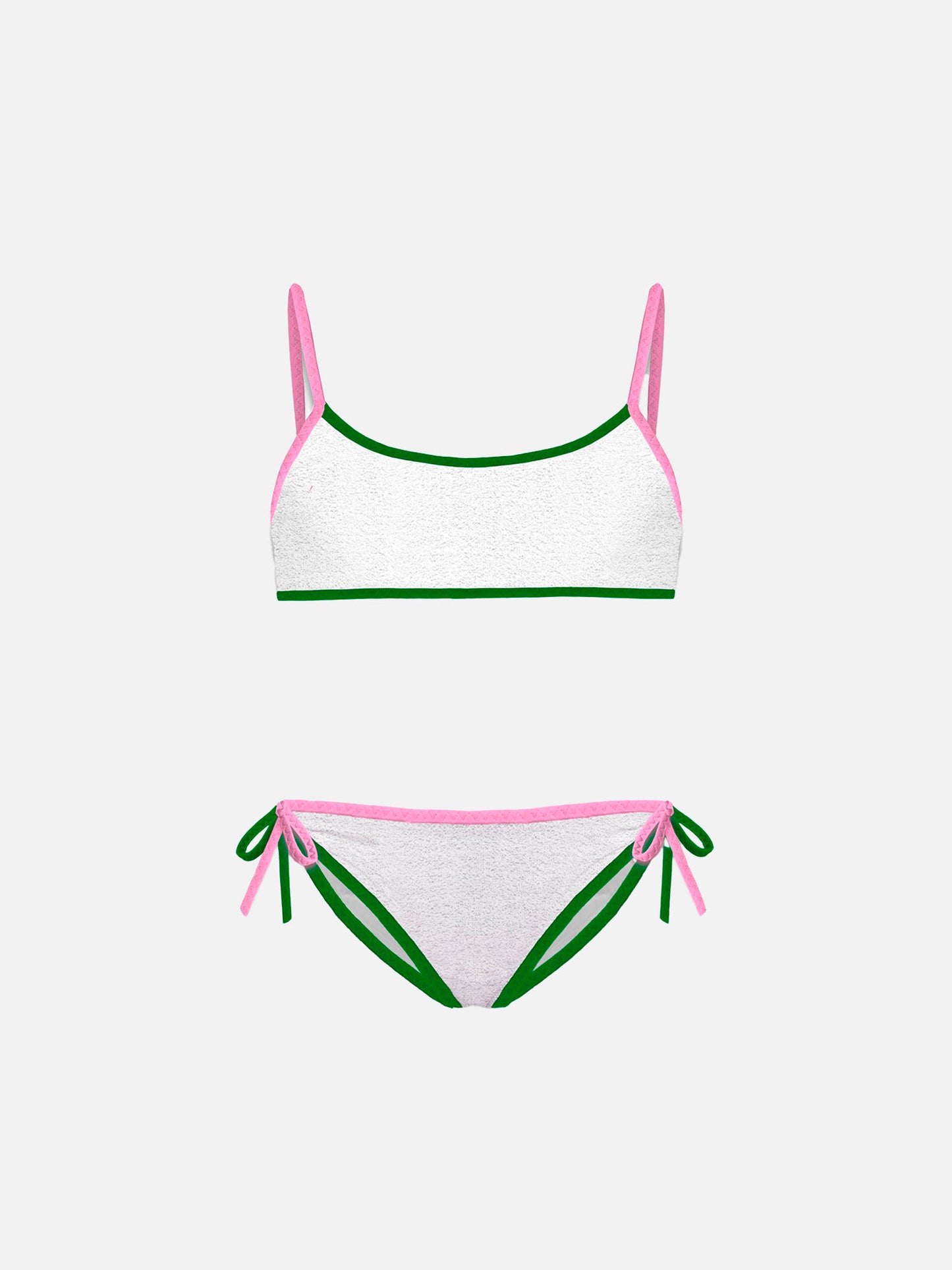 Bikini da bambina a bralette in spugna