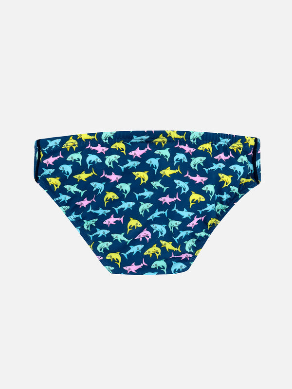 Slip da bagno da bambino Billy con stampa squali