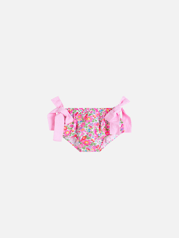 Baby girl swim briefs with embroidery