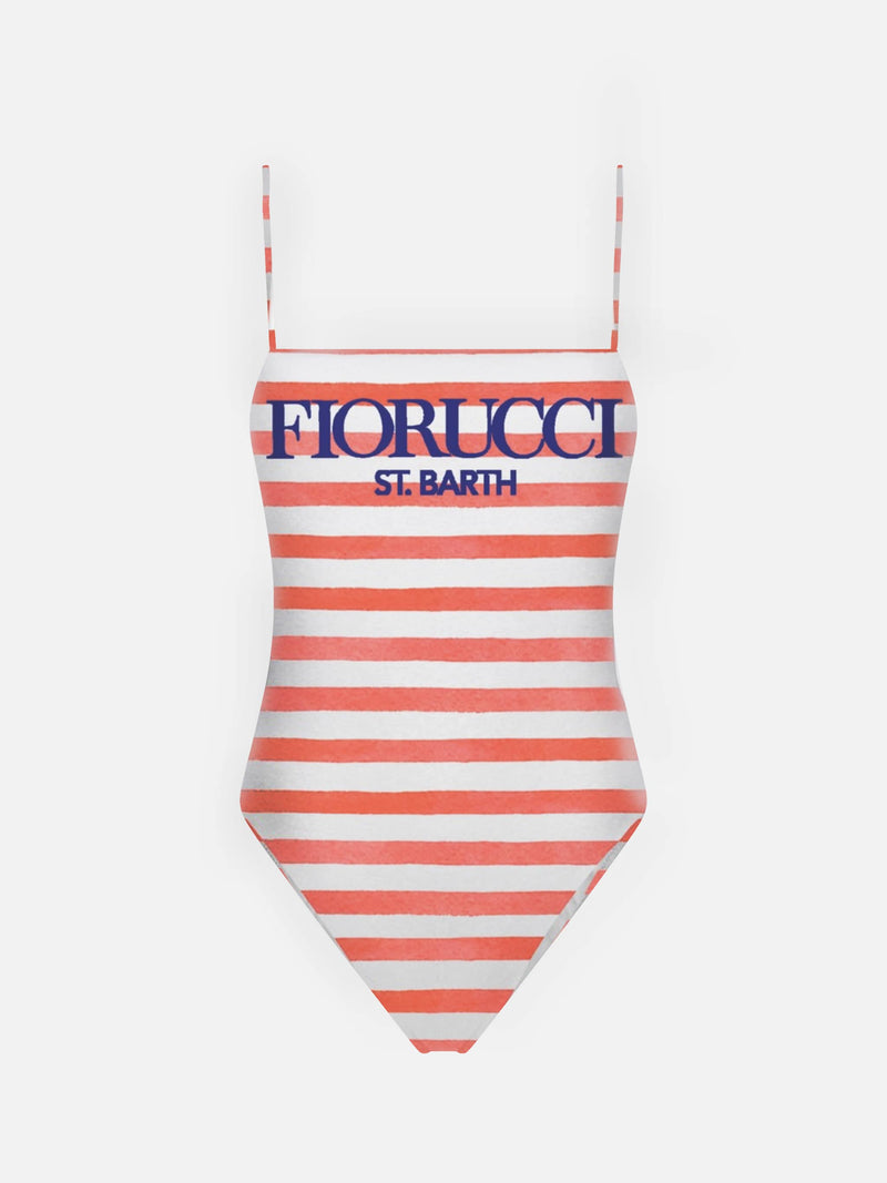 Woman one piece swimsuit with Fiorucci print | FIORUCCI SPECIAL EDITION