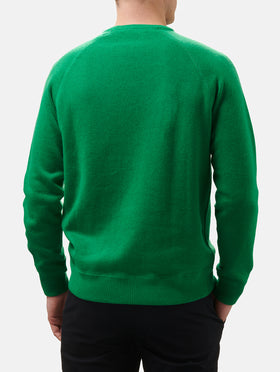 Man green cashmere blend knitted sweatshirt Bricklane - MC2 Saint Barth