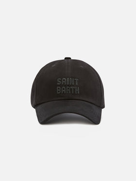 Black Baseball Studio cap with logo embroidery