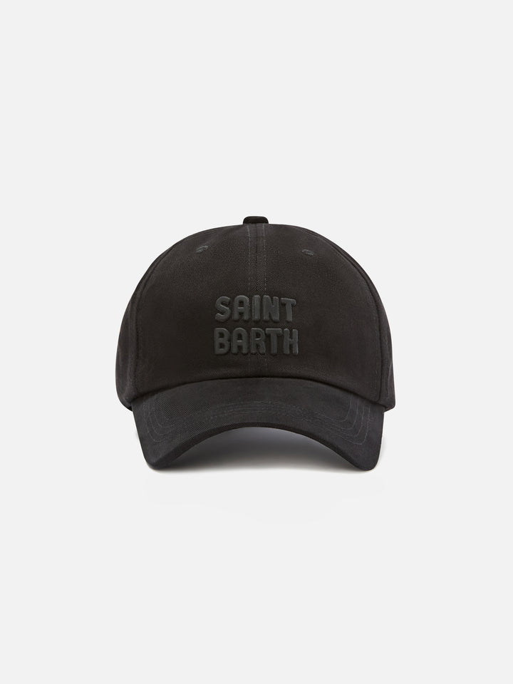 Black Baseball Studio cap with logo embroidery