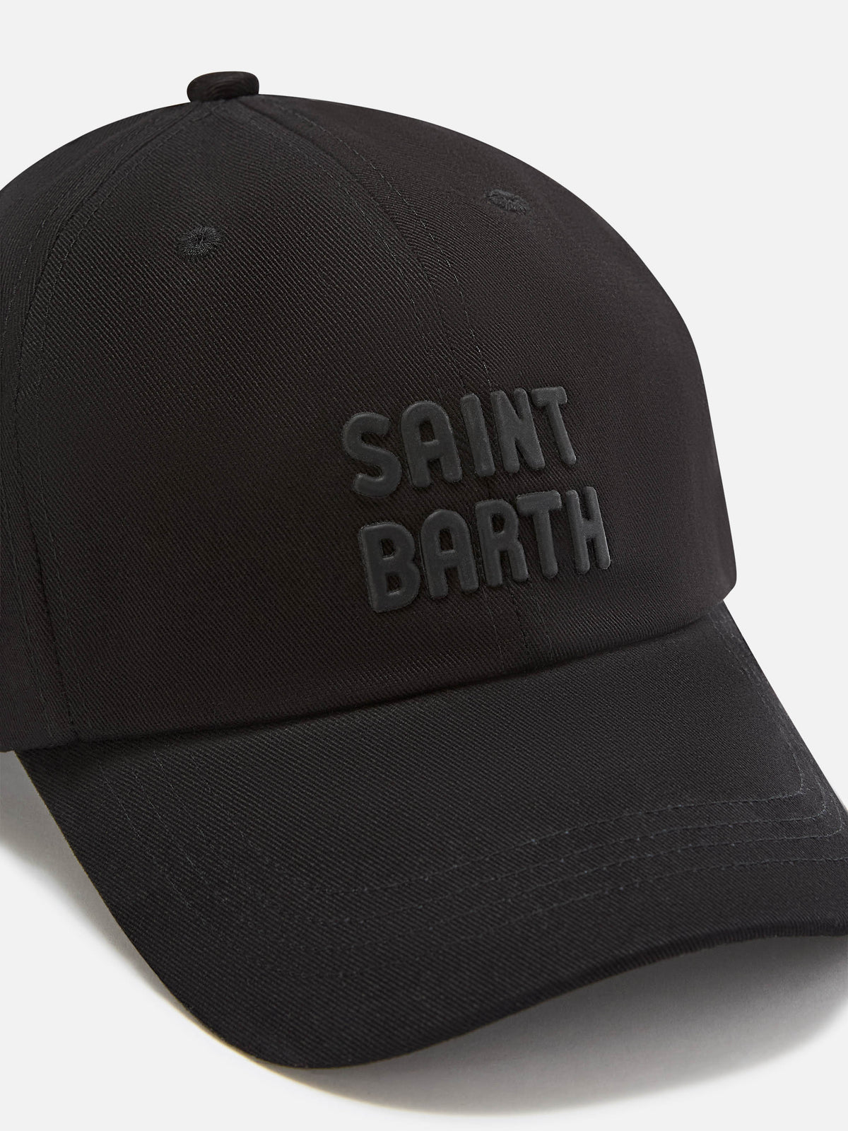 Black Baseball Studio cap with logo embroidery