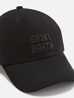Black Baseball Studio cap with logo embroidery