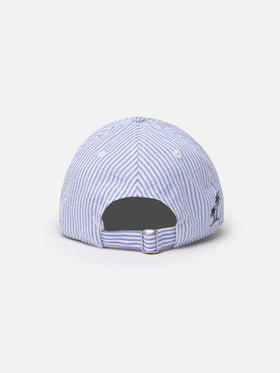 Seersucker embroidered ball cap Catcher