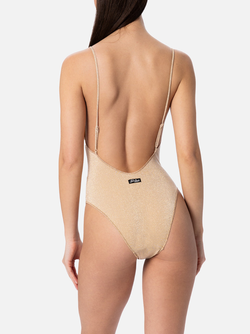 Woman lurex one-piece swimsuit Cecille